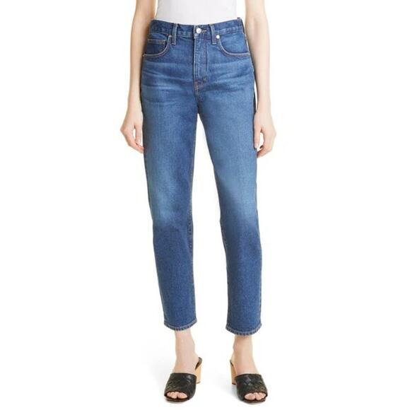 Veronica Beard Ryleigh High Rise Slim Jeans Cotton Blend Straight Leg Sz 23/000 - Picture 1 of 8